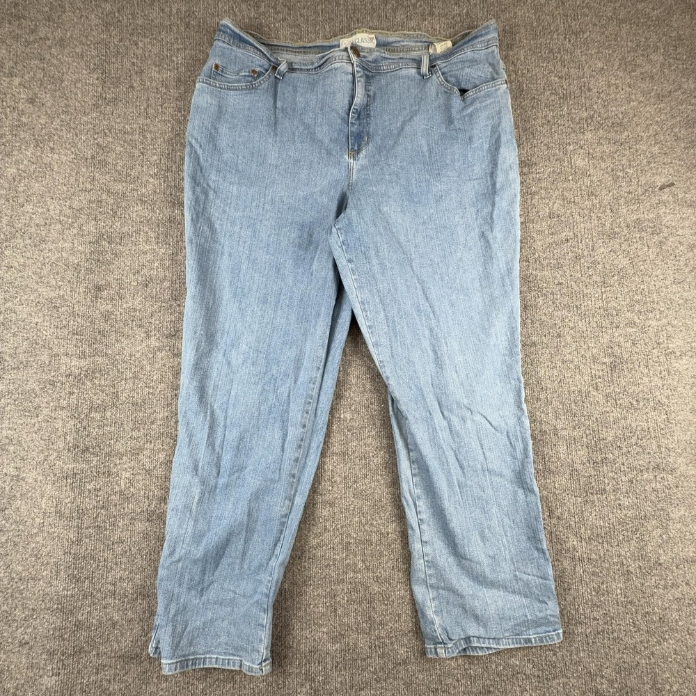 VTG‎ Faded Glory Jeans Womens 26W Light Wash Blue High Rise Straight